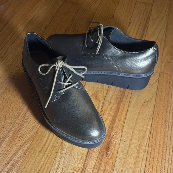 Clark’s Airabell Women’s Black Leather Shoes Size 9 - Picture 2 of 12